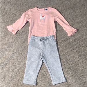 Janie and jack pant and long sleeve top